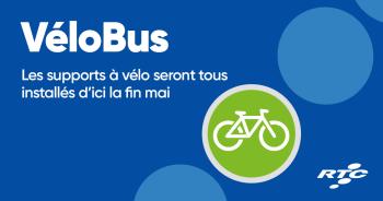 VélosBus - les supports à vélo seront tous installés d'ici la fin mai