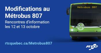 Modifications au Métrobus 807 - rencontres d'information