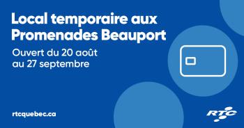 Local temporaires aux Promenades Beauport