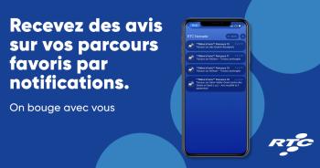 Recevez des avis sur vos parcours favoris par notifications.