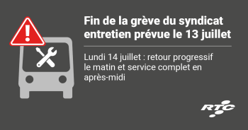 Fin de la grève du syndicat entretien prévue le 13 juillet