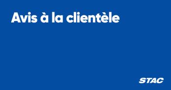 Avis à la clientèle