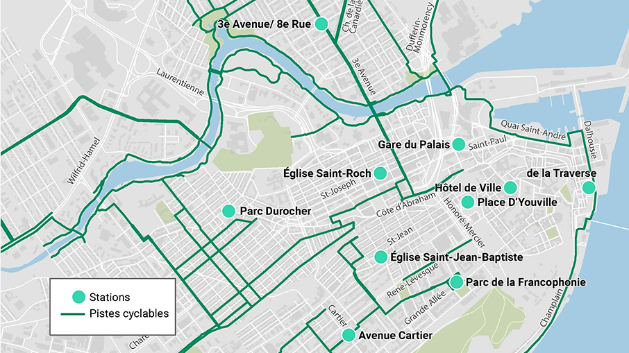 Google map vélo discount québec