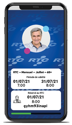 Paiement mobile - billet visuel tarif réduit 65 ans et plus