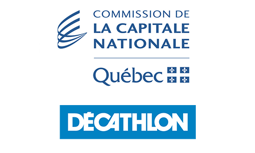 Logo Commission de la capitale nationale et Décathlon