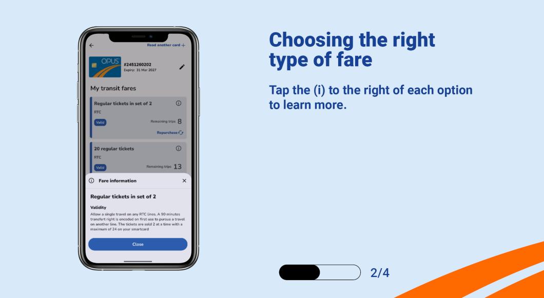 Tap the (i) to the right of each option to learn more.