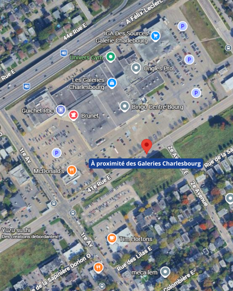 À proximité des Galeries Charlesbourg